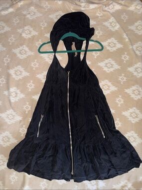 Bailey 44 Black Hooded Zipper Front Dress
